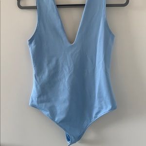 baby blue free people body suit